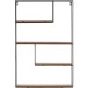 Henzo wall shelf black natural wood 40x60x10 cm Minimalist design