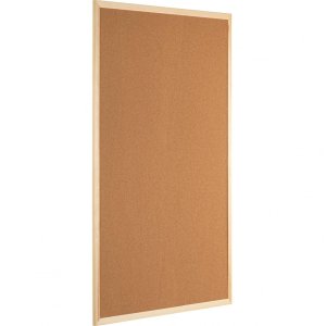 Henzo pin board natural cork wooden frame 60x90 cm for...