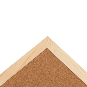 Henzo pin board natural cork wooden frame 60x90 cm for office kitchen classroom