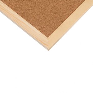 Henzo pin board natural cork wooden frame 60x90 cm for office kitchen classroom