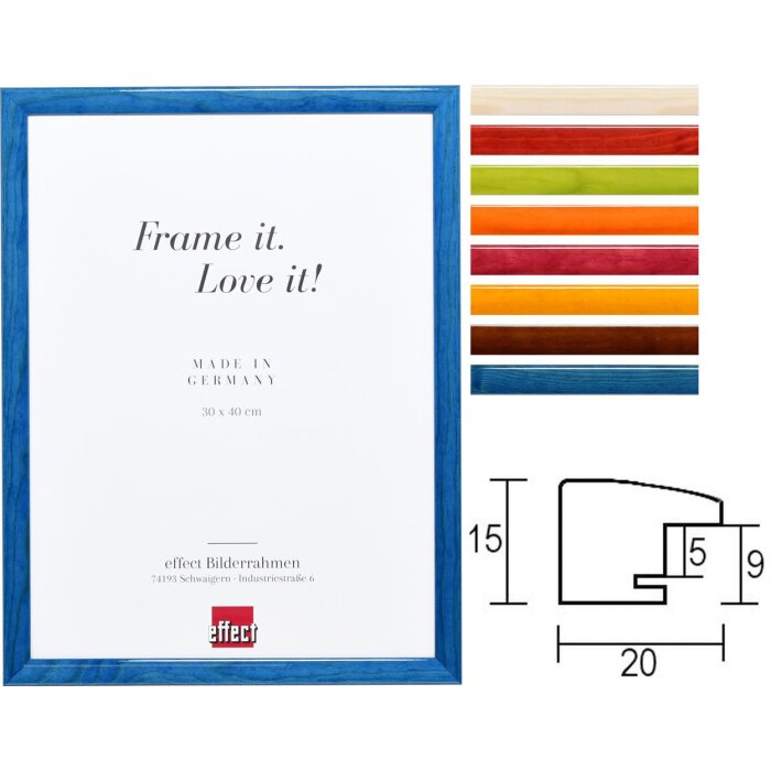 Effect wooden frame Profile 89 Special formats and glass variants