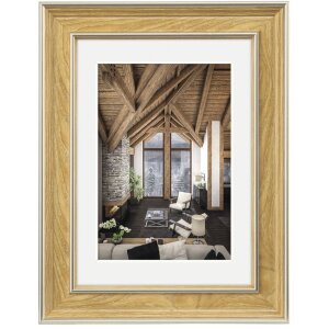 Hama Plastic Frame Rustic oak 10x15 cm with passepartout...