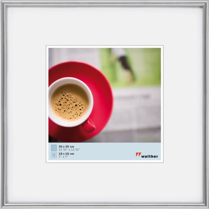 plastic frame Galeria 30x30 cm silver