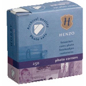 Henzo photo corners 250 pieces white