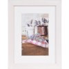 white wooden frame Jardin in the format 15x20 cm