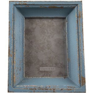 Clayre & Eef 2f0861 picture frame blue 21x6x26 cm -...