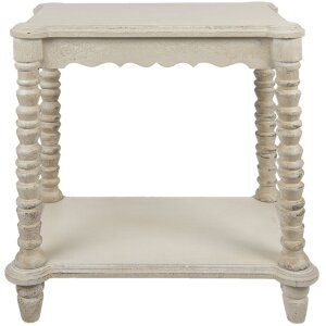 Clayre & Eef 5h0529 Side table white 60x40x70 cm