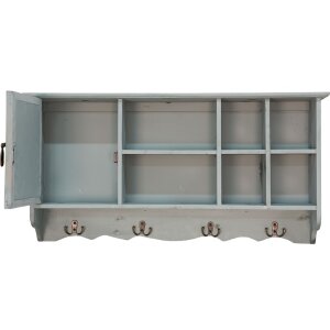 Clayre & Eef 5h0571 Wall cabinet blue 80x15x40 cm