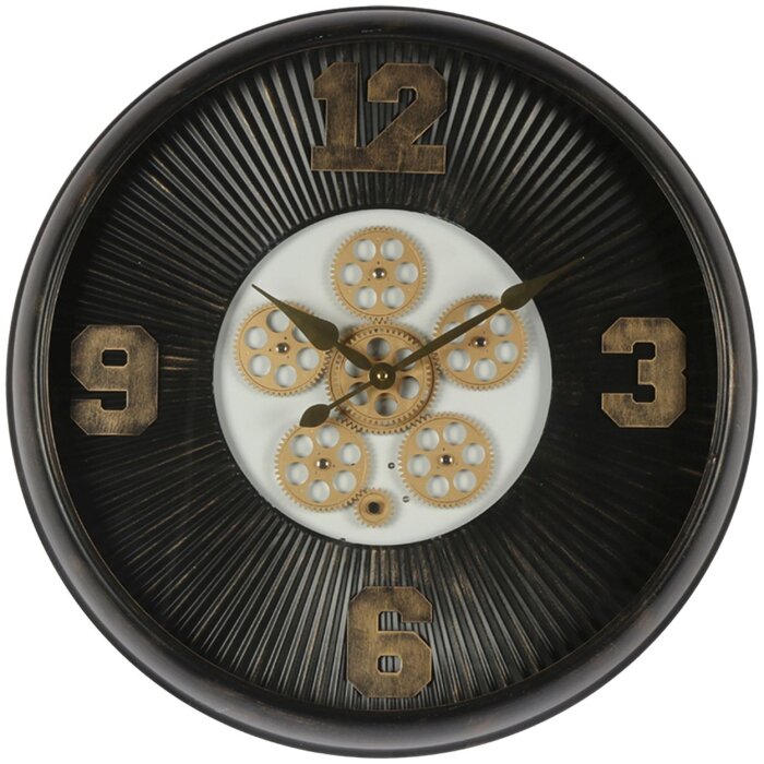 Clayre & Eef 5kl0205 Wall clock black ø 60x11 cm