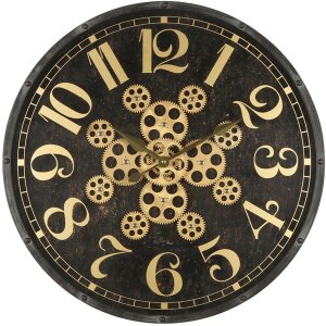 Clayre & Eef 5kl0207 Wall Clock Black ø 60x7 cm