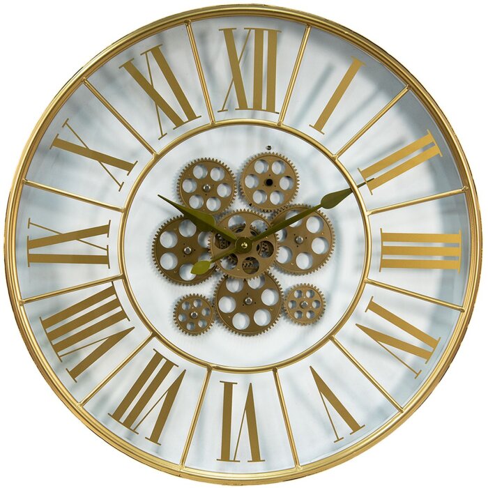 Clayre & Eef 5kl0208 Wall clock gold color ø 60x8 cm