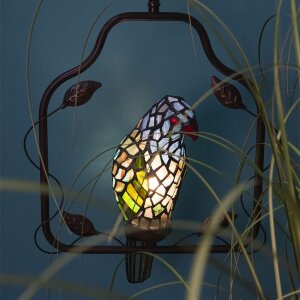 Clayre & Eef 5ll-6059 Ceiling Lamp Tiffany Parrot Multicolor