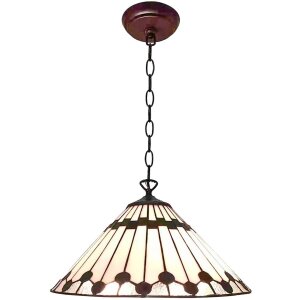 Clayre & Eef 5ll-6176 Hanging Lamp Tiffany White,...