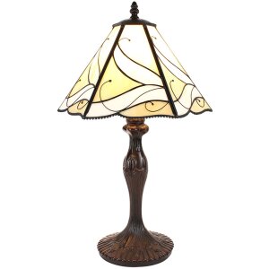 Clayre & Eef 5ll-6189 Tiffany Table Lamp Beige ,Brown...