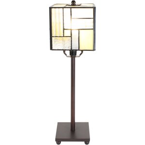 Clayre & Eef 5ll-6190 Tiffany Table Lamp Grey, White...