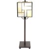 Clayre & Eef 5ll-6190 Tiffany Table Lamp Grey, White 13x13x28 cm E14-max 1x25W