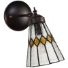 Clayre & Eef 5ll-6203 Tiffany Wall Lamp Beige 17x12x23 cm E14-max 1x40W