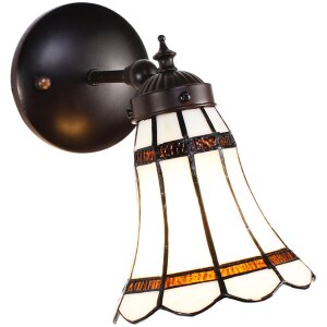 Clayre & Eef 5ll-6205 Tiffany Wall Lamp White, Red...