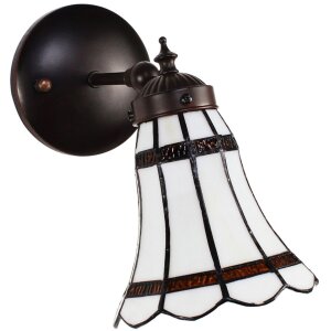 Clayre & Eef 5ll-6205 Tiffany Wall Lamp White, Red...