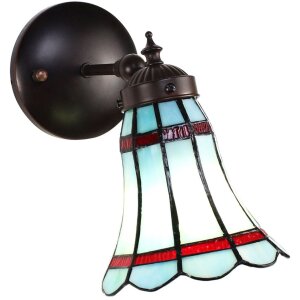 Clayre & Eef 5ll-6206 Tiffany Wall Lamp Blue, Red...