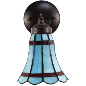 Clayre & Eef 5ll-6206 Tiffany Wall Lamp Blue, Red 17x12x23 cm E14-max 1x40W