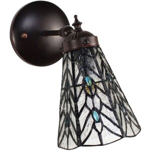 Clayre & Eef 5ll-6208 Tiffany Wall Lamp Gray, Blue...