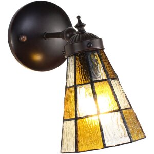 Clayre & Eef 5ll-6209 Tiffany Wall Lamp Brown, White...