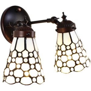 Clayre & Eef 5ll-6214 Tiffany Wall Lamp White...