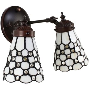 Clayre & Eef 5ll-6214 Tiffany Wall Lamp White...