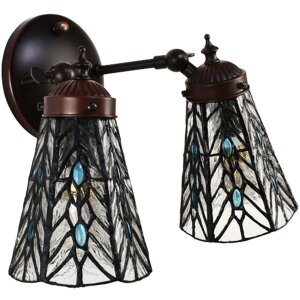 Clayre & Eef 5ll-6215 Tiffany Wall Lamp Gray, Blue...