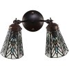 Clayre & Eef 5ll-6215 Tiffany Wall Lamp Gray, Blue 30x23x23 cm E14-max 2x25W