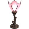 Clayre & Eef 5ll-6232 Tiffany table lamp flower pink ø 18x32 cm E14-max 1x25W