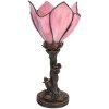 Clayre & Eef 5ll-6232 Tiffany table lamp flower pink ø 18x32 cm E14-max 1x25W