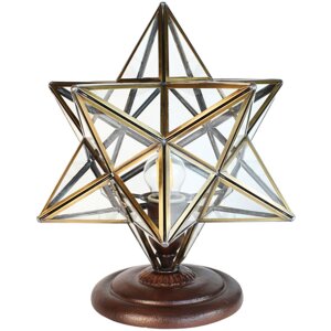 Clayre & Eef Desk lamp star transparent 31x31x36 cm...