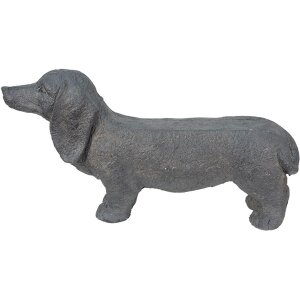 Clayre & Eef 5mg0019 Dog Grey 74x19x39 cm