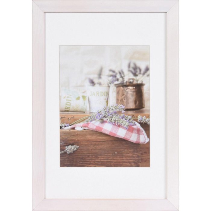 Wooden picture frame Jardin 20x30 cm in white