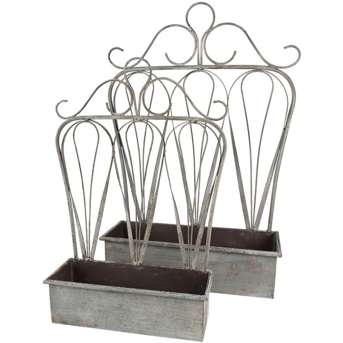 Clayre & Eef 5y1004 Plant holder gray 49x15x70 cm -