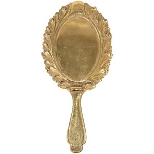 Clayre & Eef 62s261 Hand mirror gold color 13x1x27 cm