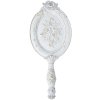 Clayre & Eef 62s263 Hand mirror white 10x1x25 cm