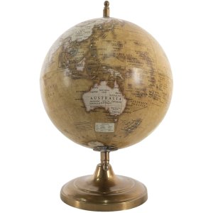 Clayre & Eef 64905 Globe Deco Yellow, Brown 22x22x30 cm