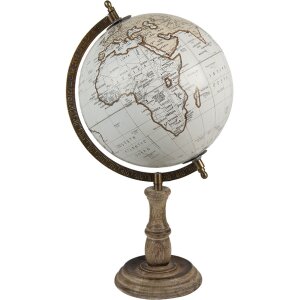 Clayre & Eef 64929 Globe Deco Gray, Brown 22x22x37 cm