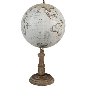 Clayre & Eef 64929 Globe Deco Gray, Brown 22x22x37 cm