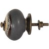 Clayre & Eef 65025 Door knob black ø 4 cm