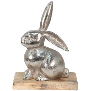 Clayre & Eef 6al0056l Deco Rabbit Silver Colored...