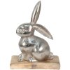 Clayre & Eef 6al0056l Deco Rabbit Silver Colored 21x11x28 cm