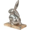 Clayre & Eef 6al0056l Deco Rabbit Silver Colored 21x11x28 cm