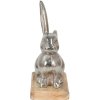 Clayre & Eef 6al0056l Deco Rabbit Silver Colored 21x11x28 cm