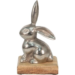 Clayre & Eef 6al0056m Deco rabbit silver color...