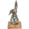 Clayre & Eef 6al0056m Deco rabbit silver color 11x10x20 cm