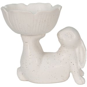 Clayre & Eef 6ce1429 Deco Rabbit White 15x11x14 cm